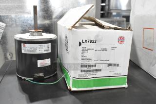 2 US Motors, models LX7922 and K55HXDUU-1260, 460/380-420V, 1 Phase, in box. Features labels with specs.