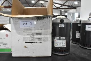 Hussmann P63SYAAD-1115 fan condenser motor, polyphase, 208-230/380-460V, 3 phase, "Inverter Duty Suitable" label, lot of 2.