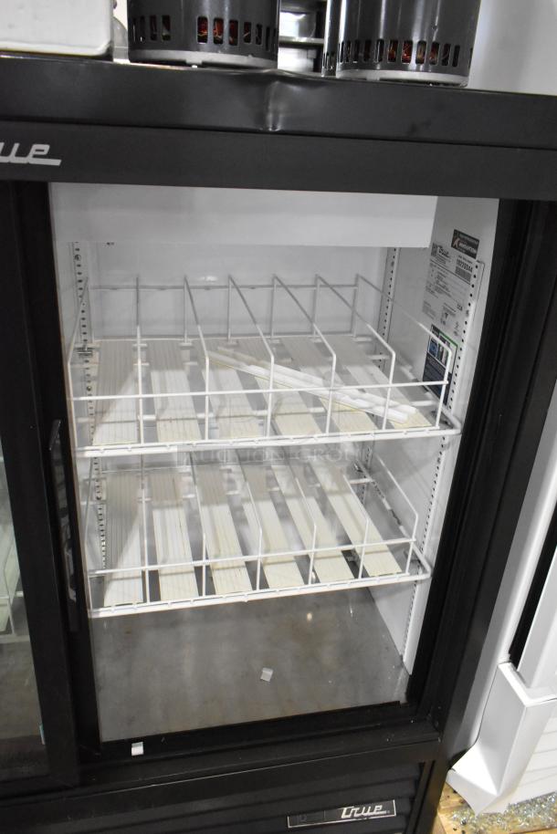 2021 True GDM-41SL-48-HC-LD metal commercial cooler, 2 doors, poly-coated racks, 115V, excellent condition.