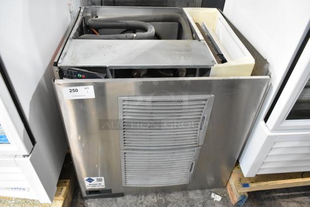 2020 Scotsman C1030MA-32F commercial ice head, stainless steel, 208/230V, 1 Phase. Asset ID tag and auction label visible.