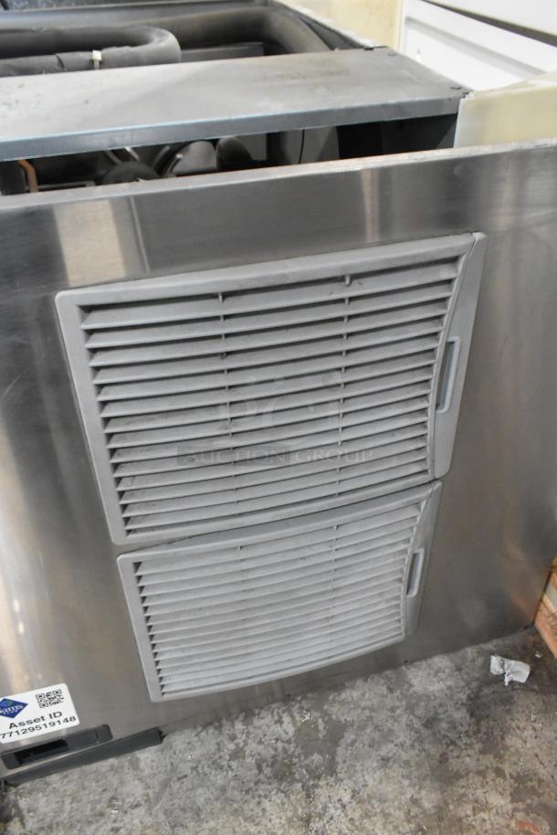 2020 Scotsman C1030MA-32F stainless steel commercial ice head with vents. Good condition. 208/230V, 1 phase. Asset ID visible.