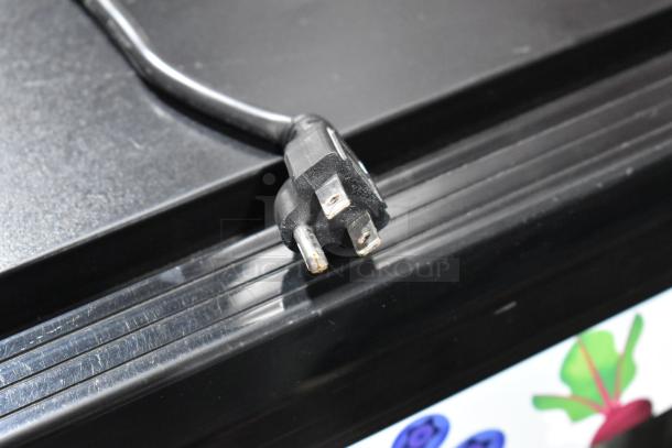 SG DD-12 Reach-in Cooler plug close-up, showing standard 115V connector.