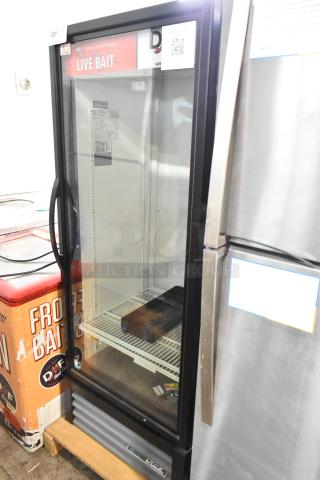 2021 True GDM-12-HC commercial single door cooler with poly-coated racks, 115 volts, 1 phase, excellent condition.