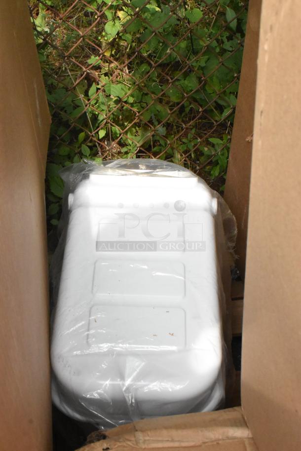 8 new scratch and dent items. Includes Steelton 18"x36" ice bin with bottle holders and bottle organizer for 12/16 oz cans.