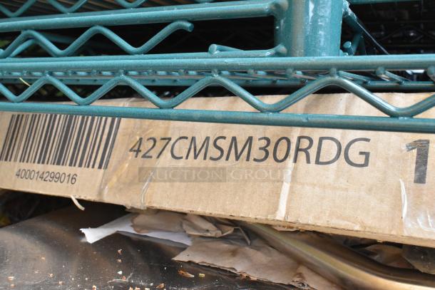 Eight brand new items labeled 427CMSM30RDG, including Regency and Lancaster Table products, shown with barcode.
