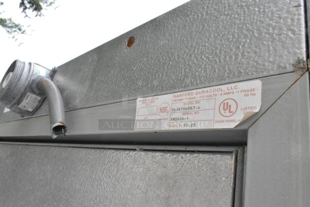 Harford Walk-In Box with compressor, model ADT090AKOLK. Features evaporator fan, 115V, 1 phase. NSF and UL listed.
