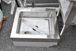 BRAND NEW Regency 600SM16206 stainless steel mop sink, 25" wide, features a 20"x16"x6" bowl, slight scratches and dents.