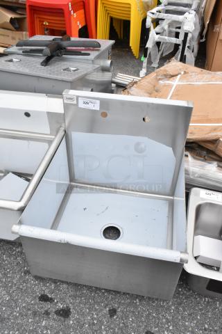 BRAND NEW SCRATCH AND DENT! Steelton 522US12424 24"x24"x14" utility sink, no legs, for 8" center faucet. Marked with minor scratches.