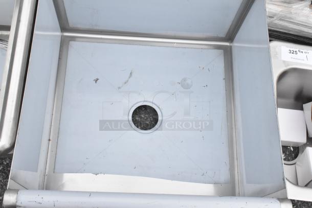 New Steelton 522US12424 utility sink, 24"x24"x14", scratch and dent, no legs, for 8" center faucet.