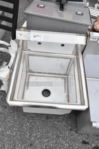 Brand new Steelton 522CS11818N 18-gauge stainless steel commercial sink, 18" x 18" x 12" bowl, no legs, scratch and dent condition.