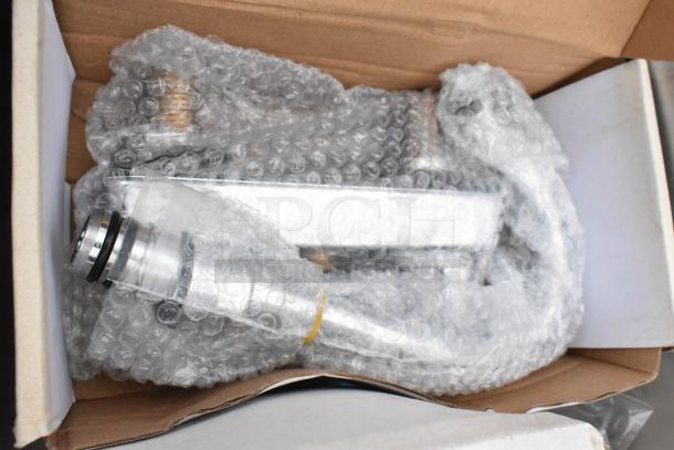 2 Brand New Scratch and Dent Regency 600DI1995 9"x9"x5" 18-Gauge Stainless Steel Drop-In Sinks in bubble wrap.
