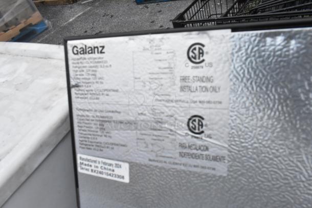 Four mini coolers including Snyo SR-4310W, Galanz GL31BK, GLK33, 32KHS408434. Labels show model and installation info.