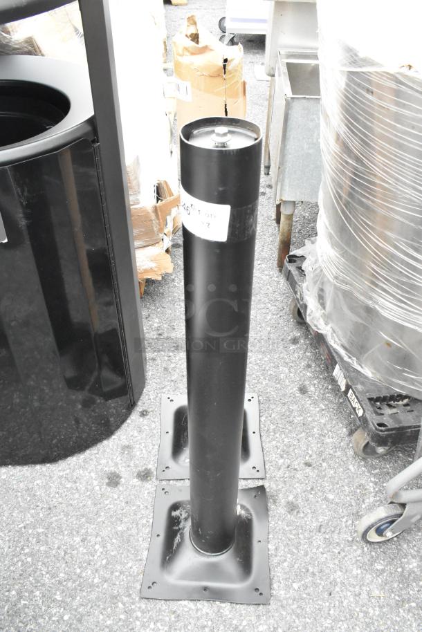 New 427TBCLRD437 Lancaster 4" bar height outdoor table base column, scratch and dent, marked with label.