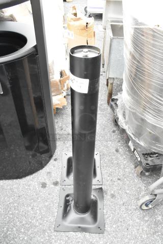 New 427TBCLRD437 Lancaster 4" bar height outdoor table base column, scratch and dent, marked with label.