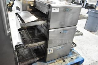 Three 2017 Turbochef HhC2020 stainless steel rapid cook conveyor ovens, 208/240V, 3-phase, used condition.