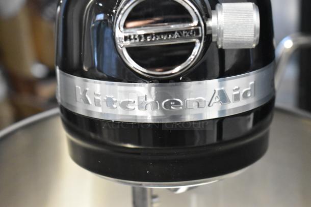KitchenAid KSM8990OB metal dough mixer, black, with metal mixing bowl, logo visible. 120V, 1 Phase, excellent condition.