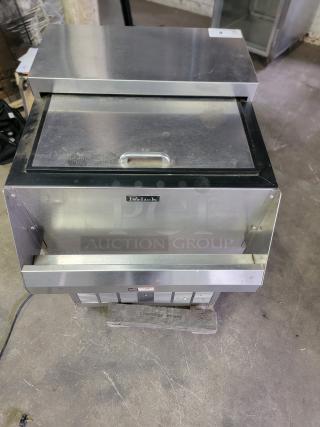 Perlick FR24 glass froster/freezer in good condition with minor wear; durable stainless steel, ideal for chilling glasses.