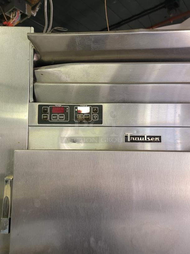 Traulsen RPP132L-FHS dough proofer, stainless steel finish, digital controls, minor dents, ideal for high-volume use.