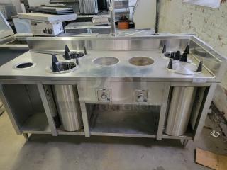 Wells SS-OULTD commercial drop-in heated buffet table with dish warmer wells, separate heating controls, stainless steel finish.