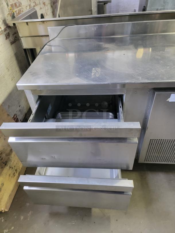 Fagor SWR-45-D2 two-drawer undercounter refrigerator with stainless steel top. Offers compact, hygienic storage.
