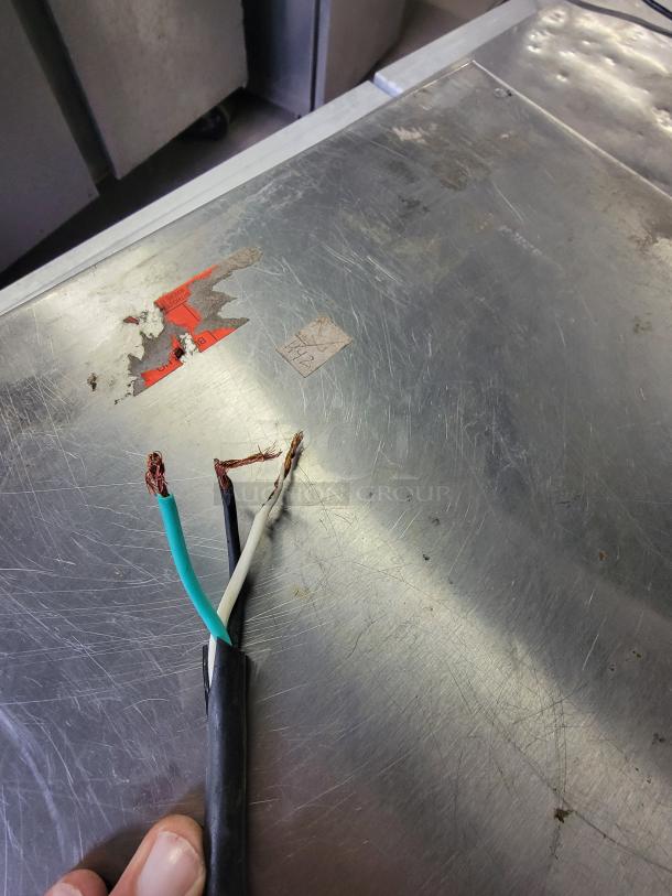 Wisco 1502 countertop oven, digital controls, fixer-upper, missing 3 legs, exposed wiring, scuffed surface, repair project.