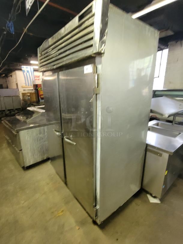Traulsen G22010 commercial 2-door reach-in freezer, stainless steel, suitable for restaurants, used condition.