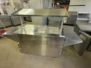 SECO SELECT BST-44 mobile heated serving cart, stainless steel, dual compartments, used condition, ideal for catering.