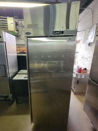 Norlake NX211SMS/8 single-door stainless steel commercial freezer in used condition, perfect for restaurants.