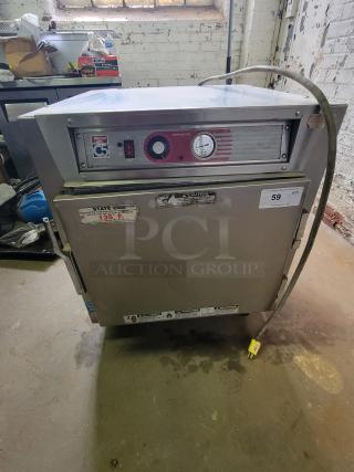 Metro Mobile Heated Holding Cabinet, Model C563-SFS-U, stainless steel, visible temperature controls, used condition.
