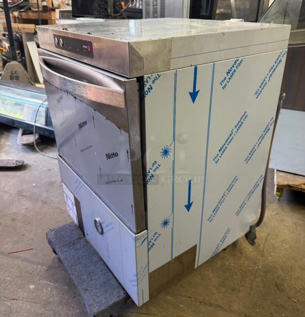 Fagor CO-500W EVO Concept 23" undercounter dishwasher, high-temp, protective wrap intact, for commercial use.