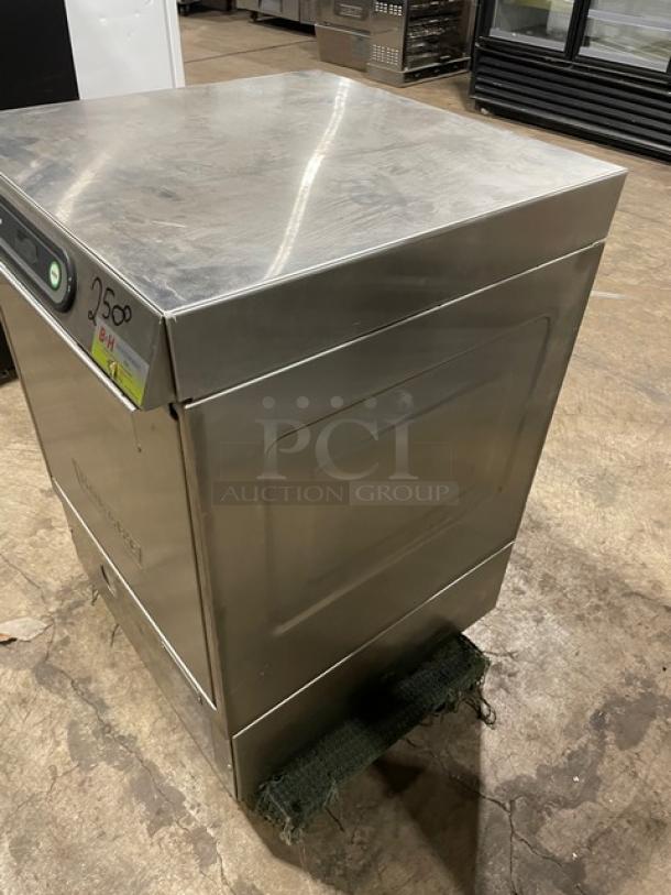 Hobart LX30H undercounter dishwasher, stainless steel, electric, 120/208V, 1 phase, commercial use, serial 104354.