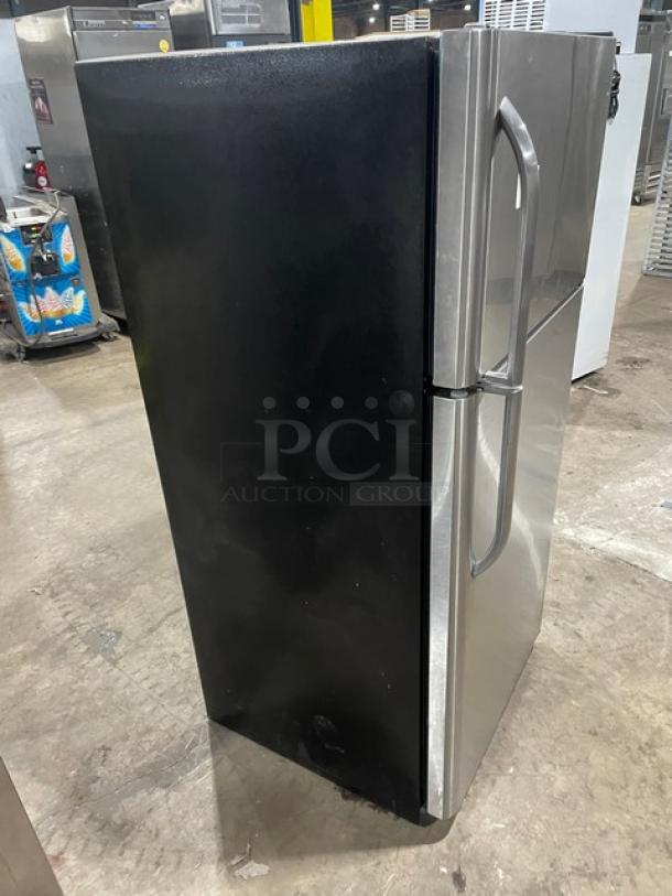 Frigidaire commercial stainless steel dual section reach-in refrigerator/freezer model FFTR1821QS3, features clear drawers, adjustable shelves, 115V 1 Phase.