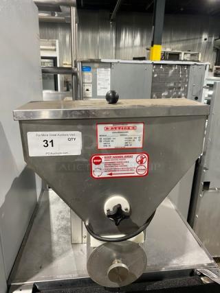 Attias Commercial Stainless Steel Electric Countertop Automatic Falafel Maker, 115/220V, model details on label, used condition.