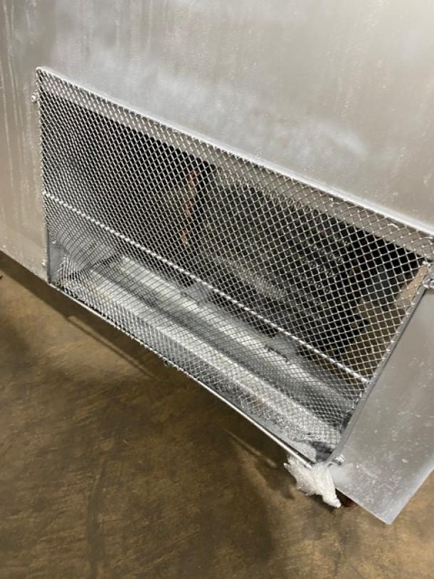 CoolTech 2018 Stainless Steel 2-Door Refrigerated Bain Marie Prep Table, Model CMPH-48BMO, on casters with wire rack.