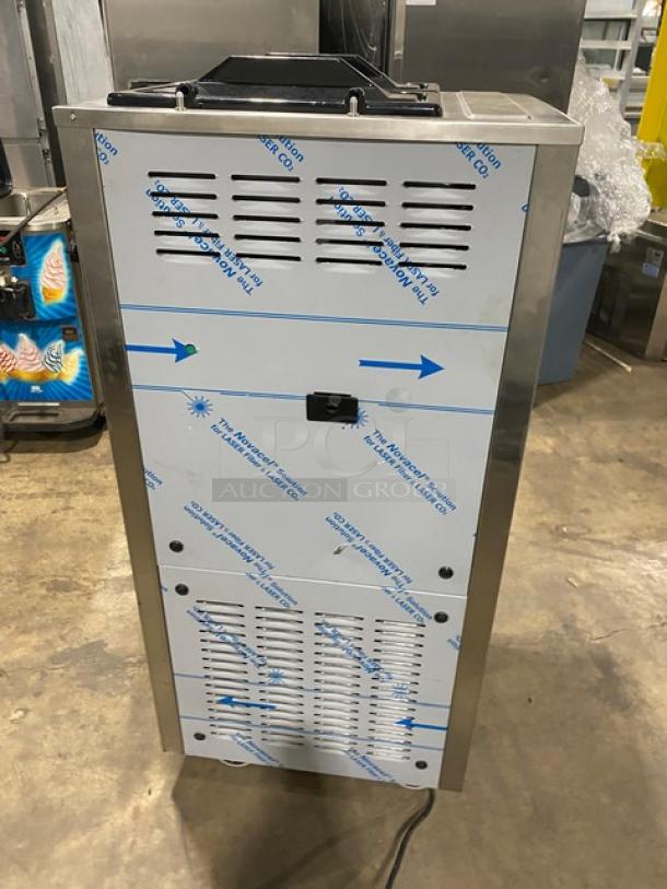 Ineo 6240 stainless steel soft serve machine, dual flavor, twist option, new with imperfections, on casters, 220V 3-phase.