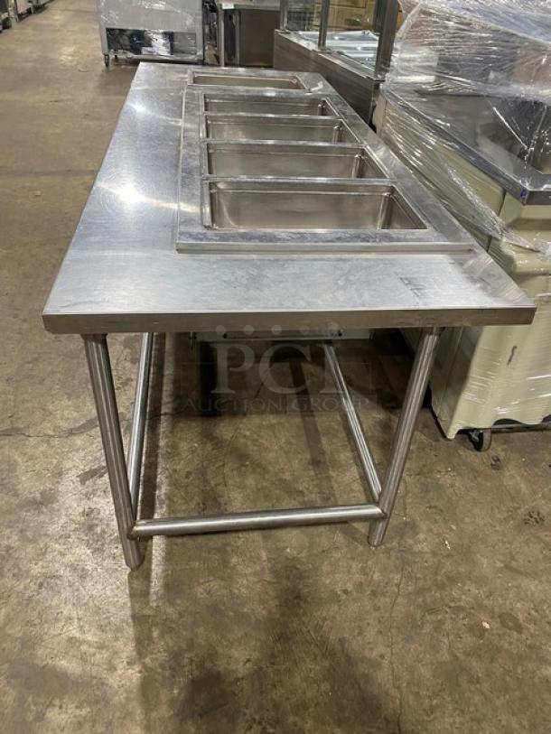 Delfield LiquiTec 4-Pan Cold Food Well, stainless steel, Model 8159-EFP, electric, with Wells Single-Pan Hot Food Well, MOD100TD.