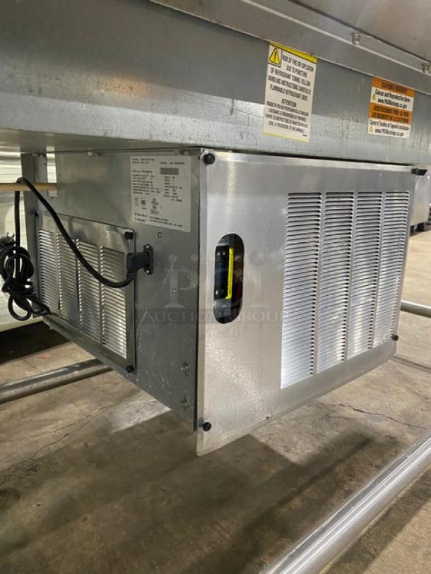 Delfield LiquiTec 4-Pan Cold Food Well and Wells Single-Pan Hot Food Well, stainless steel, models 8159EFP/MOD100TD, electric.