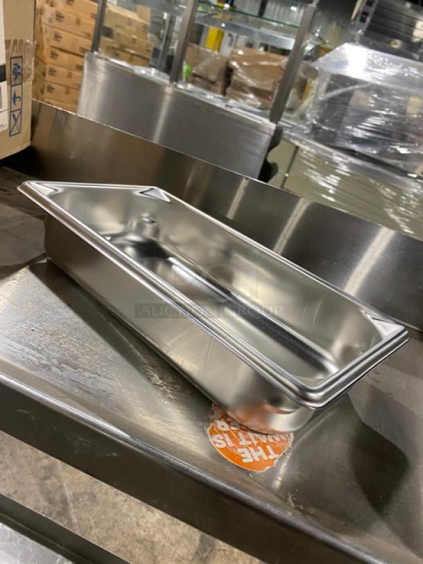 Vollrath SuperPan V Series 1/3-Size Stainless Steel Pan, 2-1/2" Deep, Model 30322, in new condition.