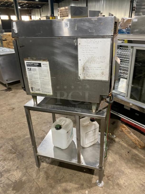 Convotherm OES6.10Mini combi oven on stand, stainless steel, digital controls, boilerless, 208/240V 3-phase, used condition.