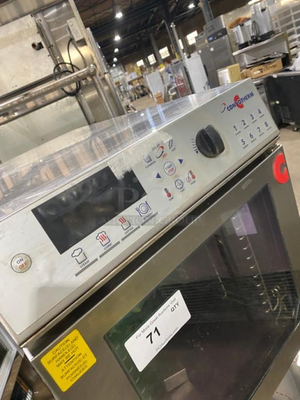 Convotherm OES6.10Mini combi oven with digital controls, stainless steel, on legs, with single undershelf stand, 208/240V 3-phase.