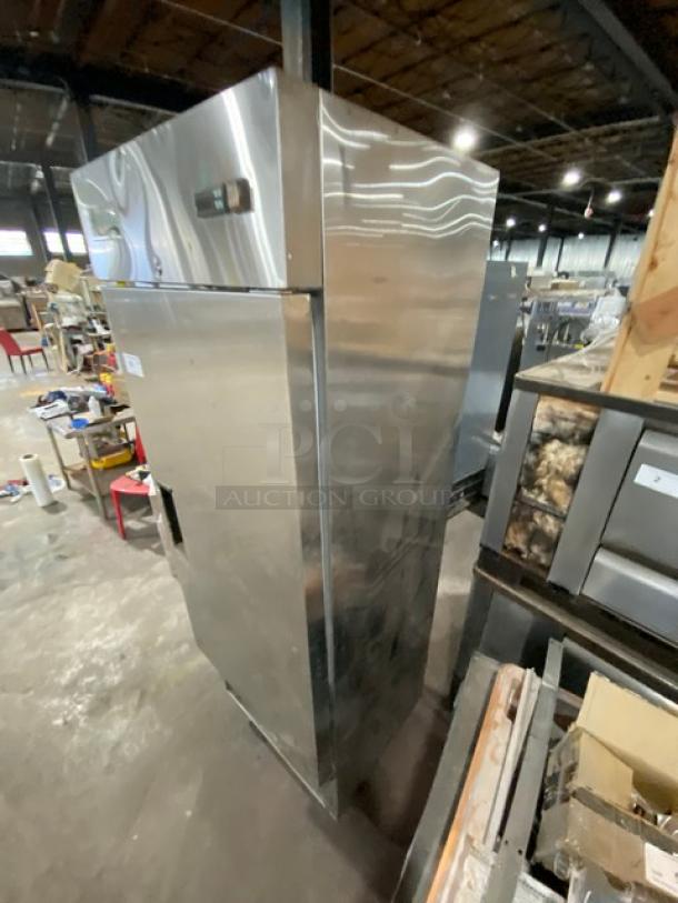 Avantco Commercial Single Door Stainless Steel Freezer, Model 178A19F, on casters, excellent condition, serial 6148170816050326.