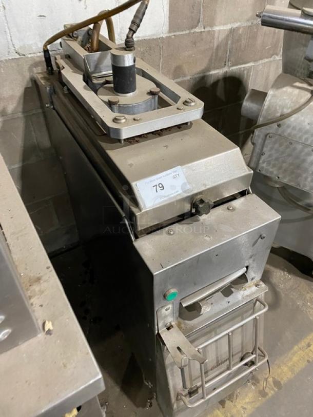 Garland CXBE12 stainless steel electric dual-side clamshell broiler, commercial-grade, on casters, with visible controls.