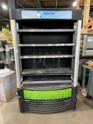 AHT Commercial Black Multi-Tier Refrigerated Open Grab-N-Go Merchandiser, Model ACXLS, Serial 30016400001052, 120V 1 Phase.