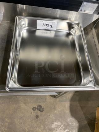 NEW Vollrath SuperPan V Series 2/3-Size, 2.5" Deep Stainless Steel Hotel Pan, Model 30122, pristine condition.