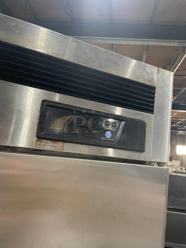 Turbo Air Maximum Series 2 Door Reach-In Freezer, model MSF-49NM. Stainless steel, digital control panel, on casters.