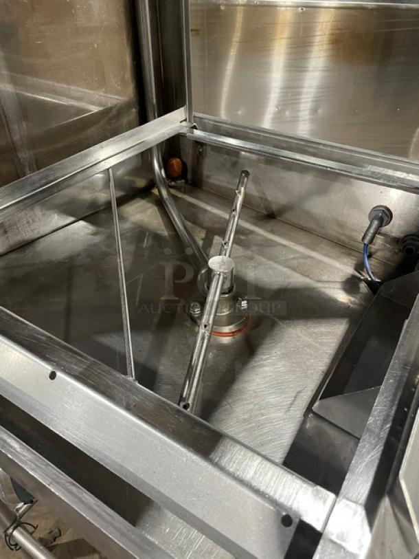 Ecolab Smartpower stainless steel warewashing system, Model APEXTSC. Electric, single rack, on legs, 115V 1-phase.