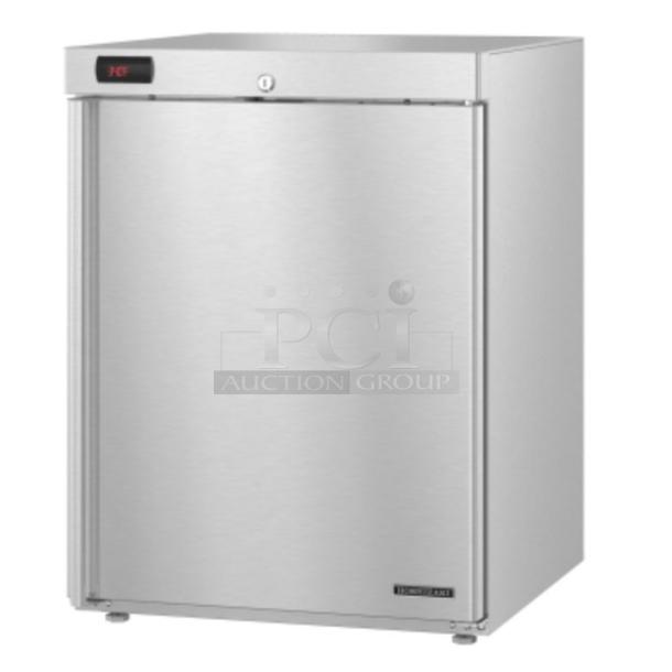 BRAND NEW Hoshizaki HR24C stainless steel undercounter cooler, single door, 115 volts, 1 phase, retail quality.