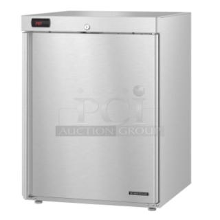 Hoshizaki HR24C stainless steel undercounter cooler, brand new, 115 volts, 1 phase, single door, commercial use.