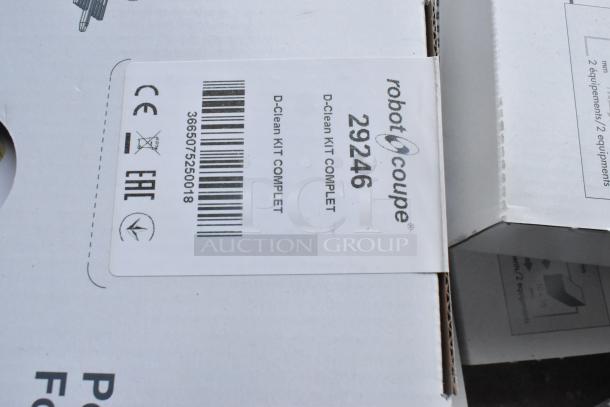 Brand new Robot Coupe R702V.V food processor box, showing label with 29246 kit info and CE markings.