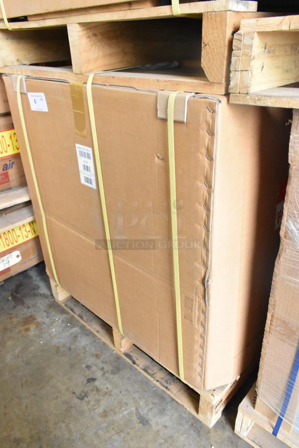 Brand new Master-Bilt UF27 stainless steel undercounter freezer in packaging. 115 volts, 1 phase.